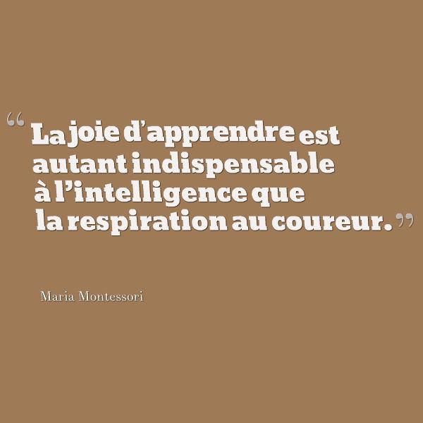 La joie d apprendre